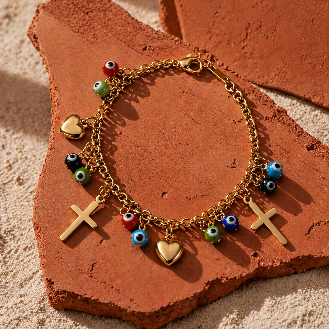 Elara Evil Eye Charm Bracelet