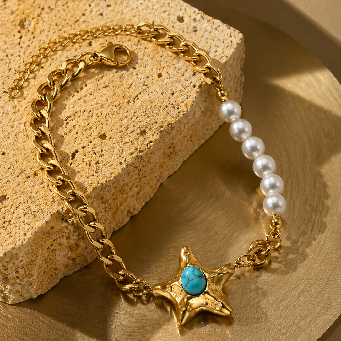 Turquoise Starfish Bracelet