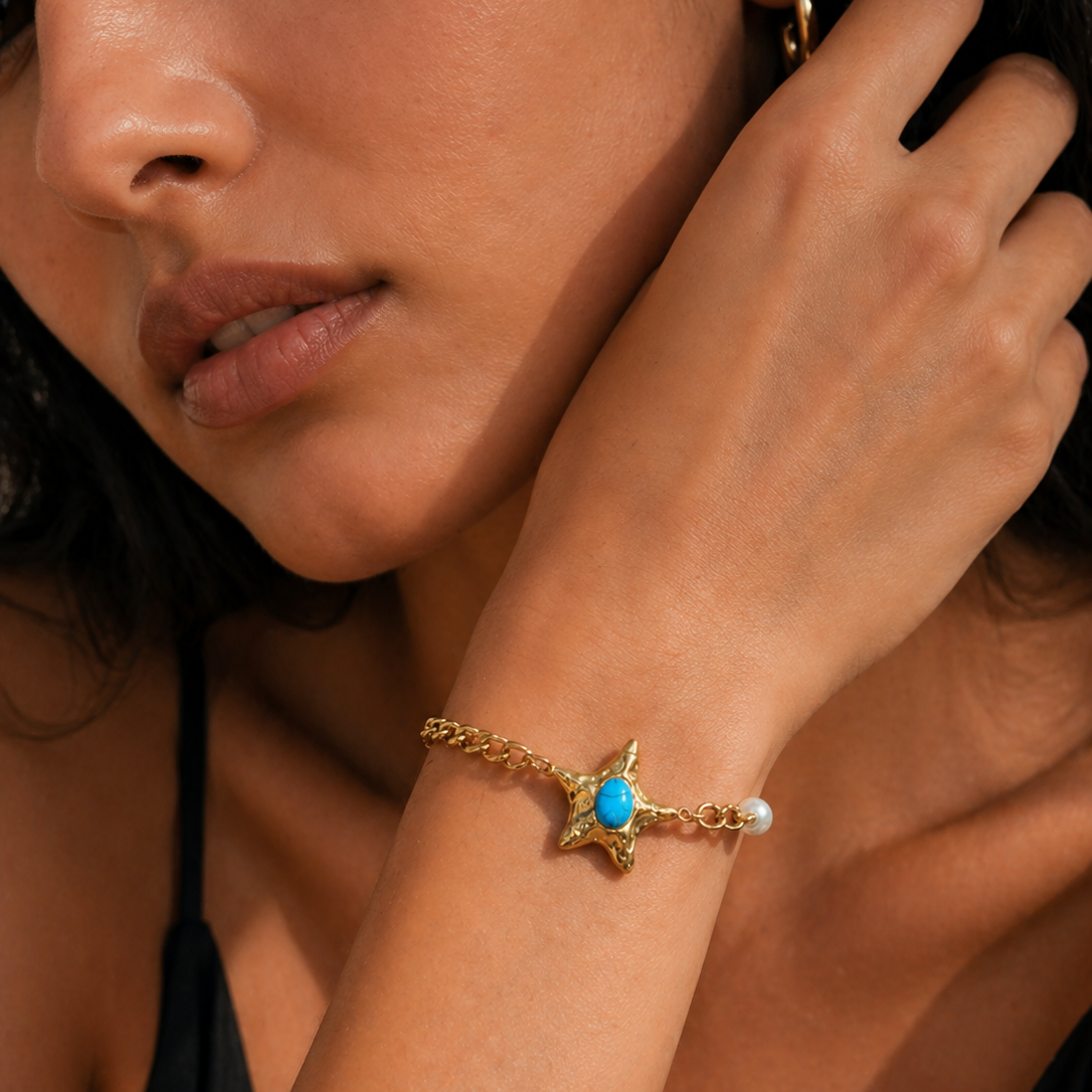 Turquoise Starfish Bracelet