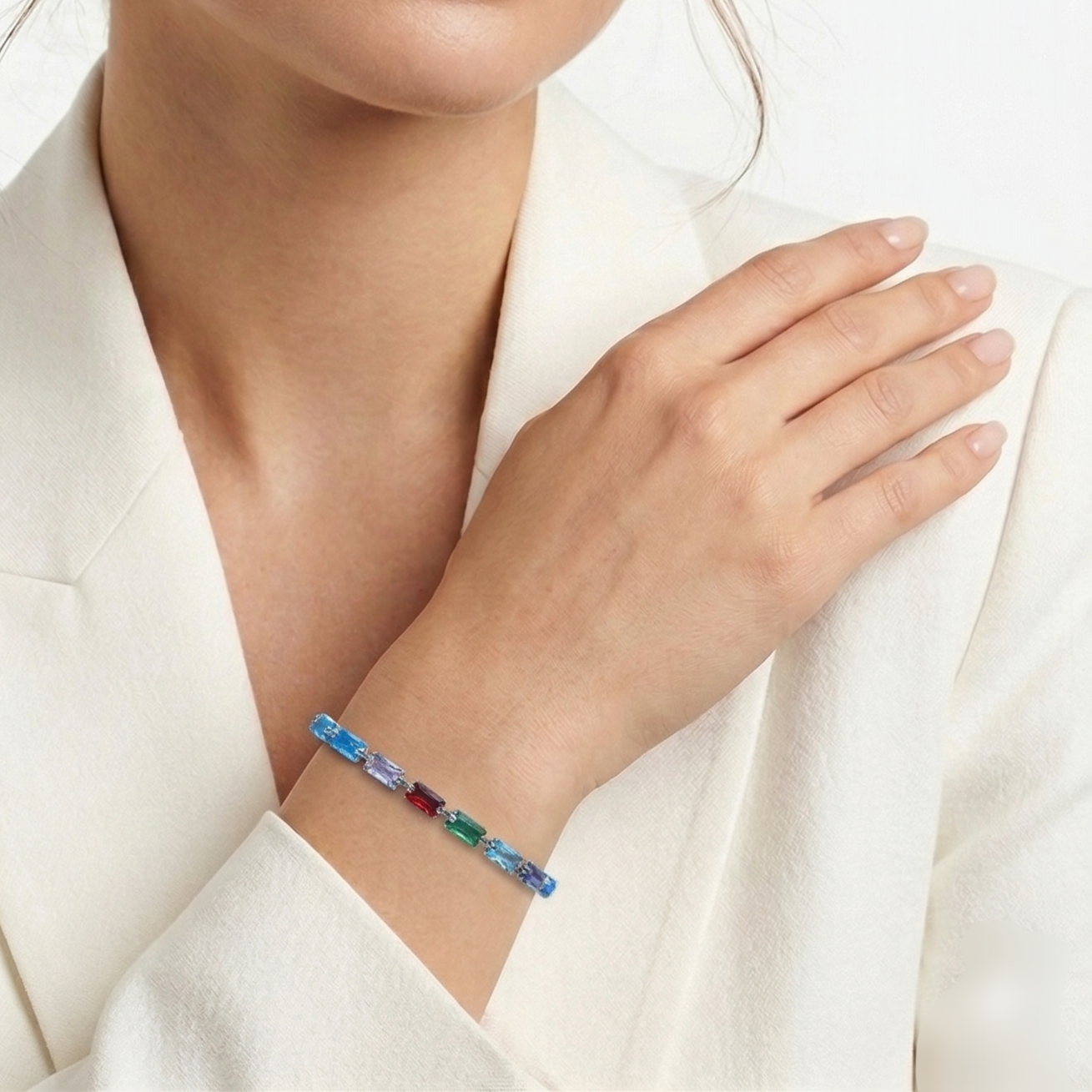 Rainbow Tennis Bracelet