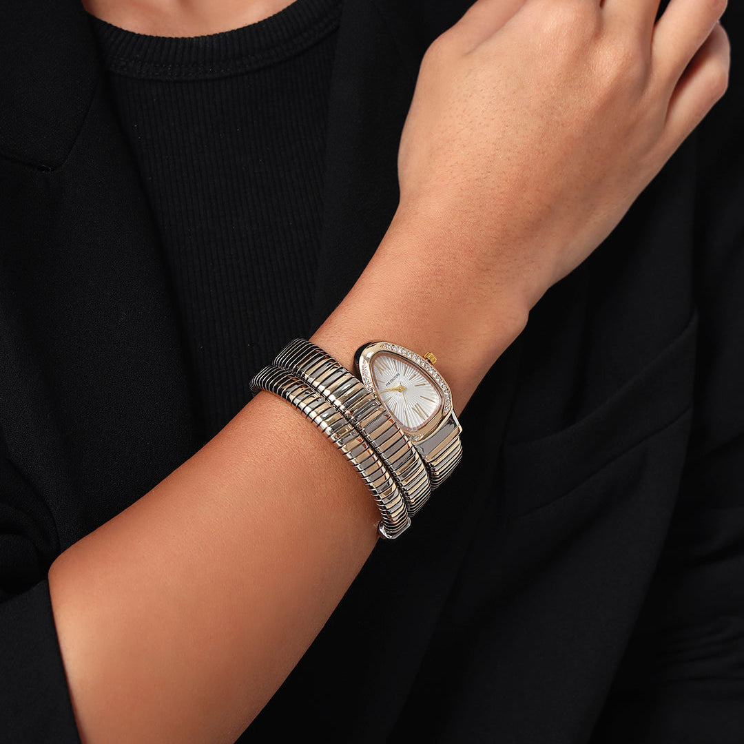 Serpenti Quartz Wrist Watch | White and Two-Tone