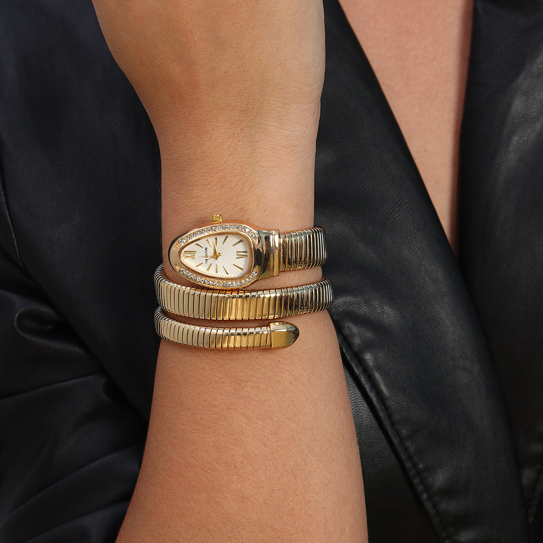 Serpenti Quartz Wrist Watch | White and Gold