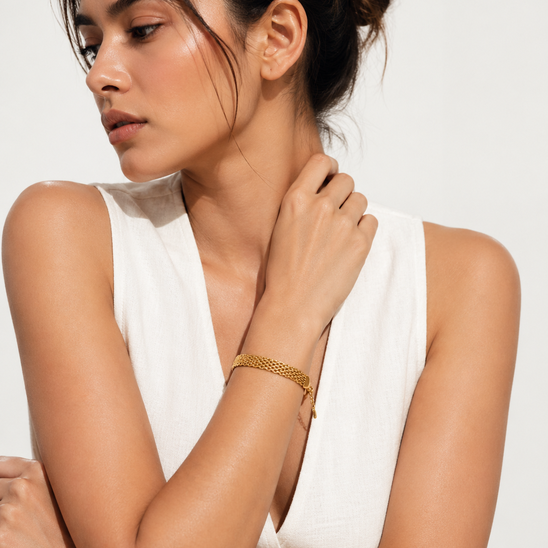 Golden Mesh Bracelet
