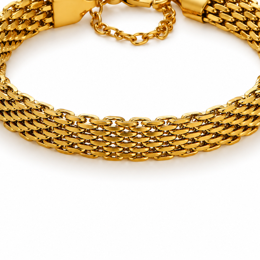 Golden Mesh Bracelet