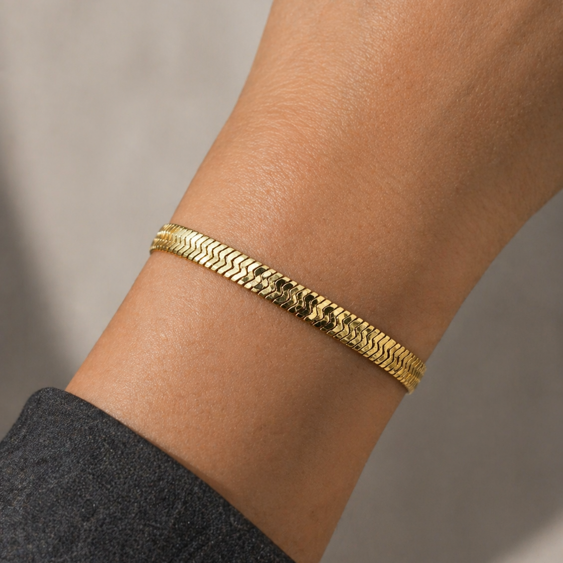 Textured Luxe Snakechain Bracelet