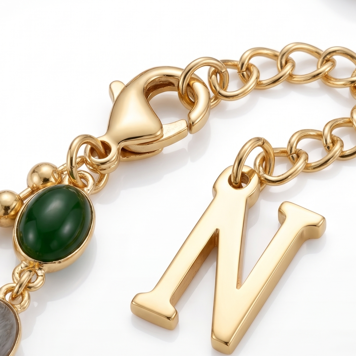 Personalized Stone and Bar Bracelet