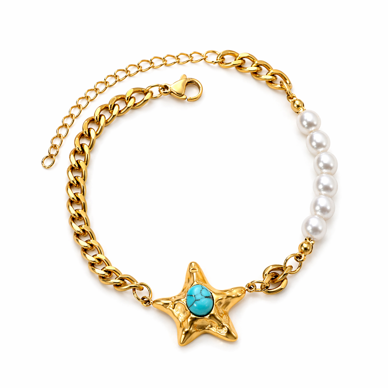 Turquoise Starfish Bracelet
