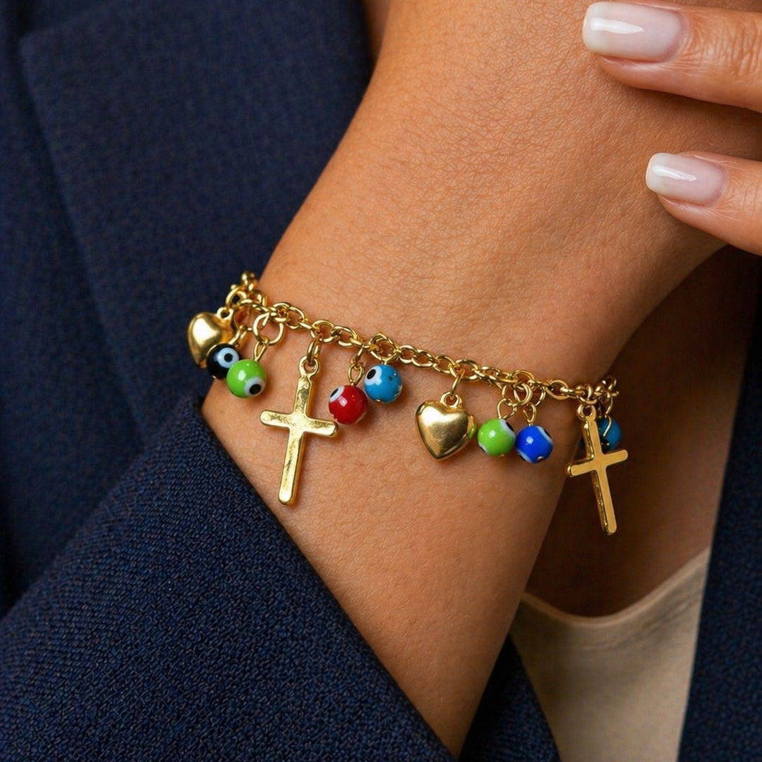 Elara Evil Eye Charm Bracelet