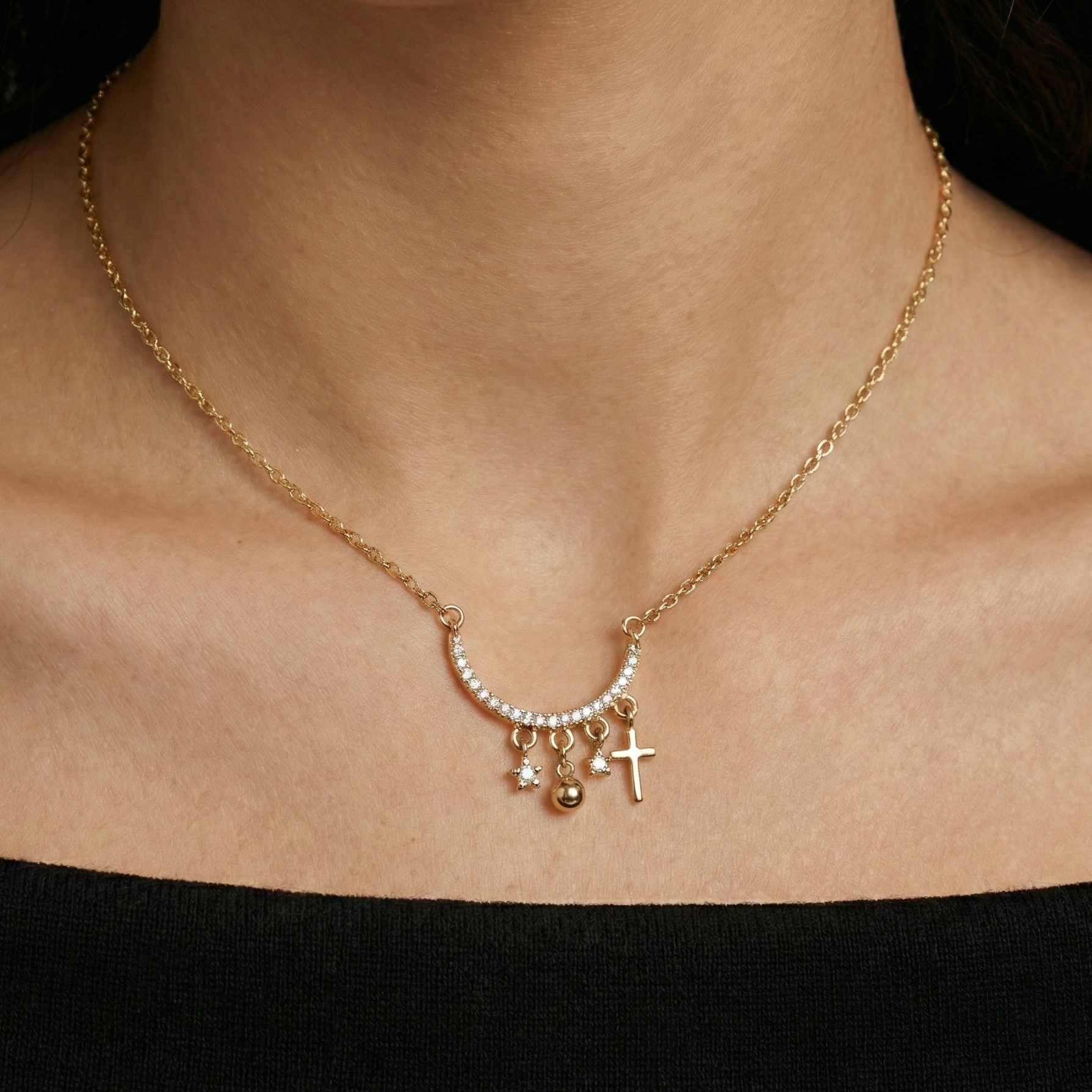 Crescent Charm Necklace