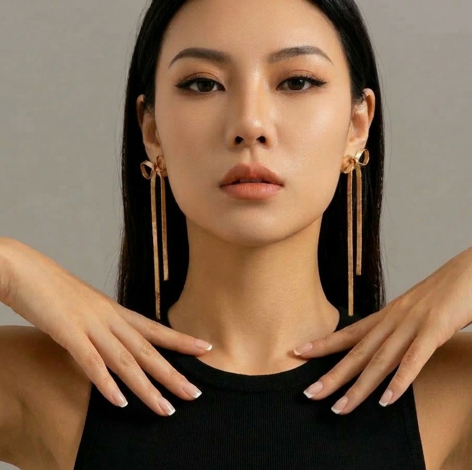 Ribbon Tassle Earrings