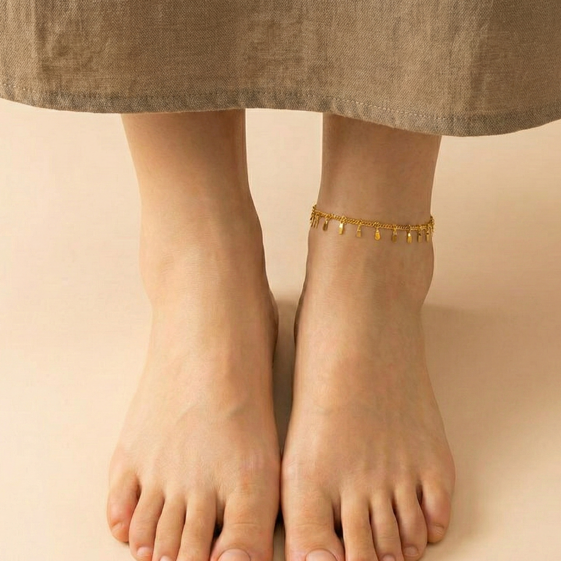 Golden Fringe Anklet