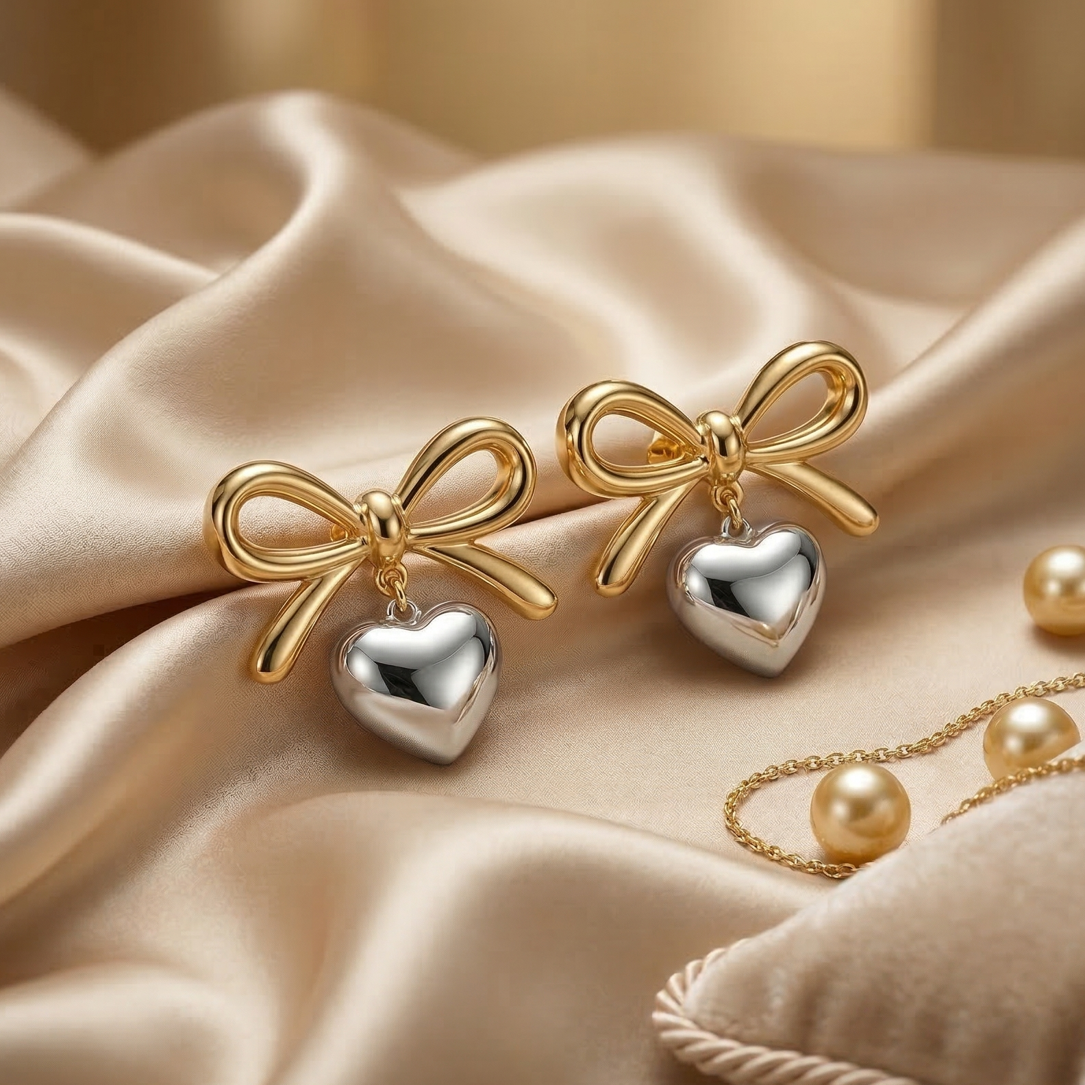 Heartbow Earrings