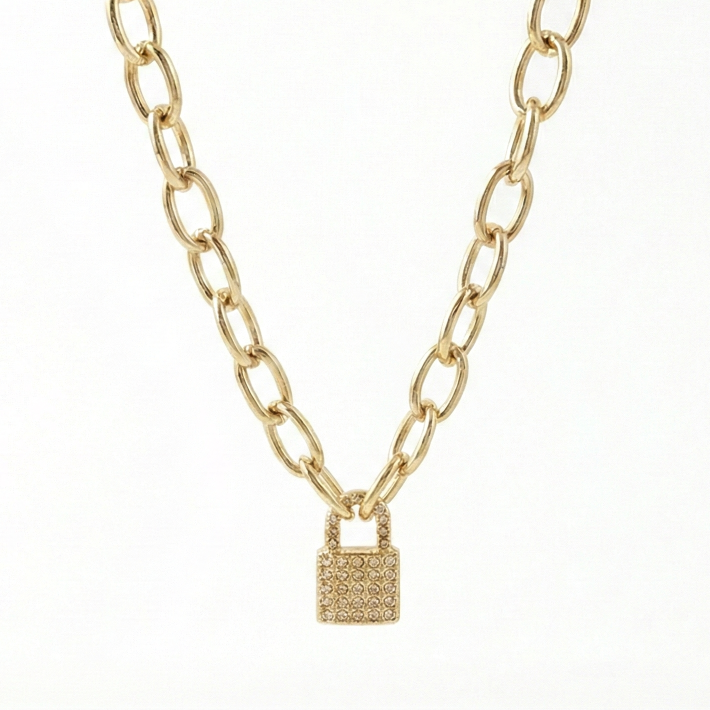 Crystal Lock Necklace