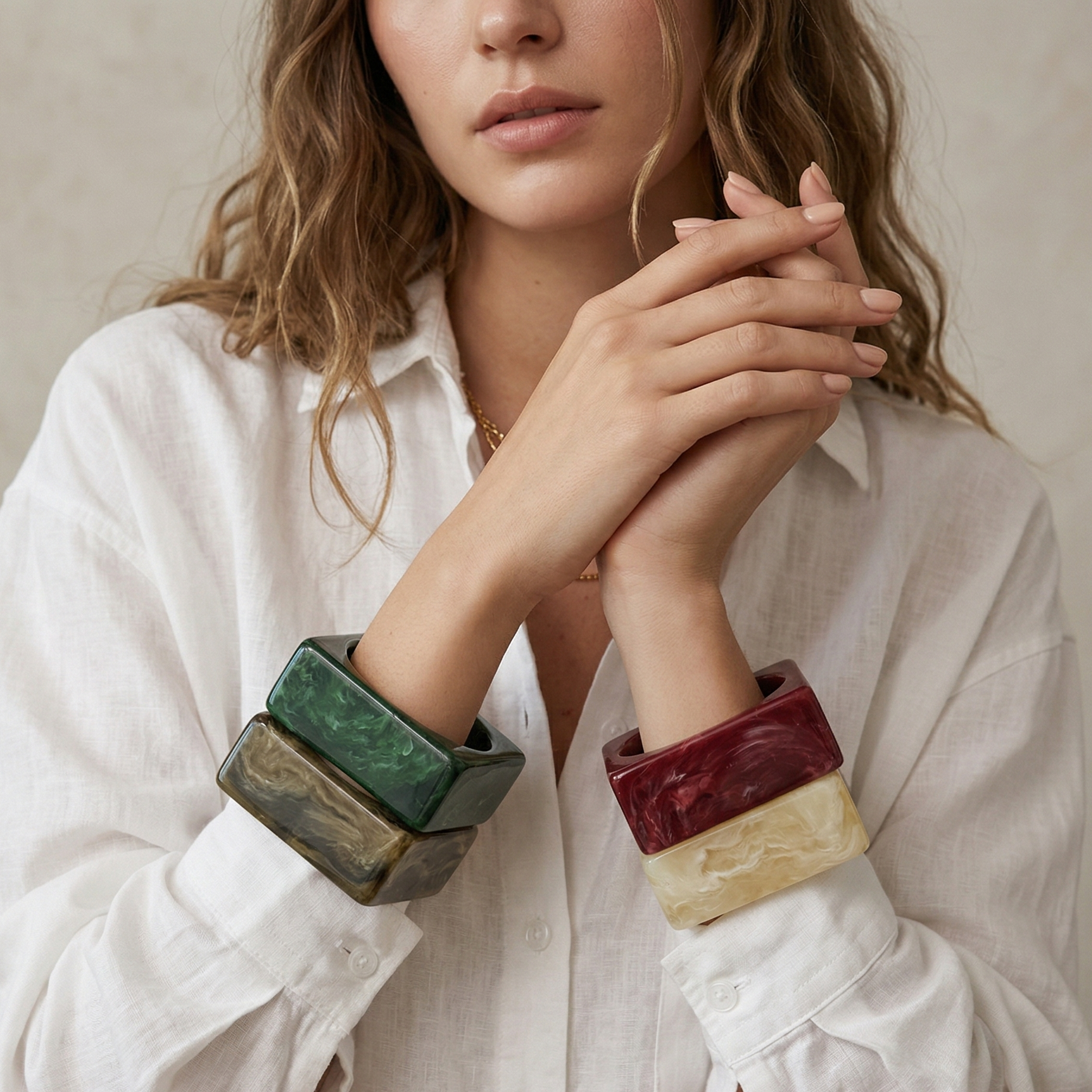 Resin Colorblock Bangle