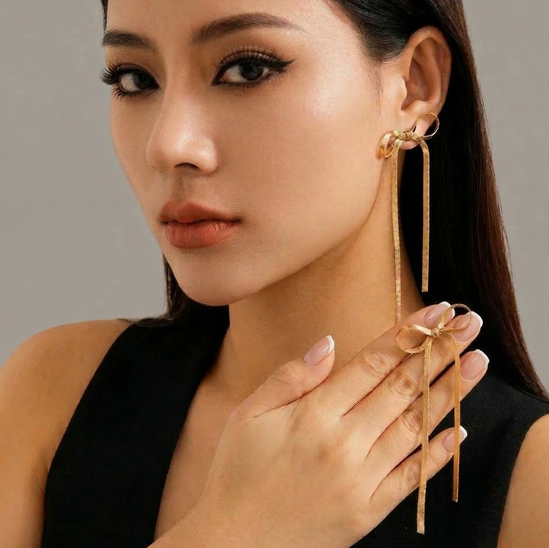 Ribbon Tassle Earrings