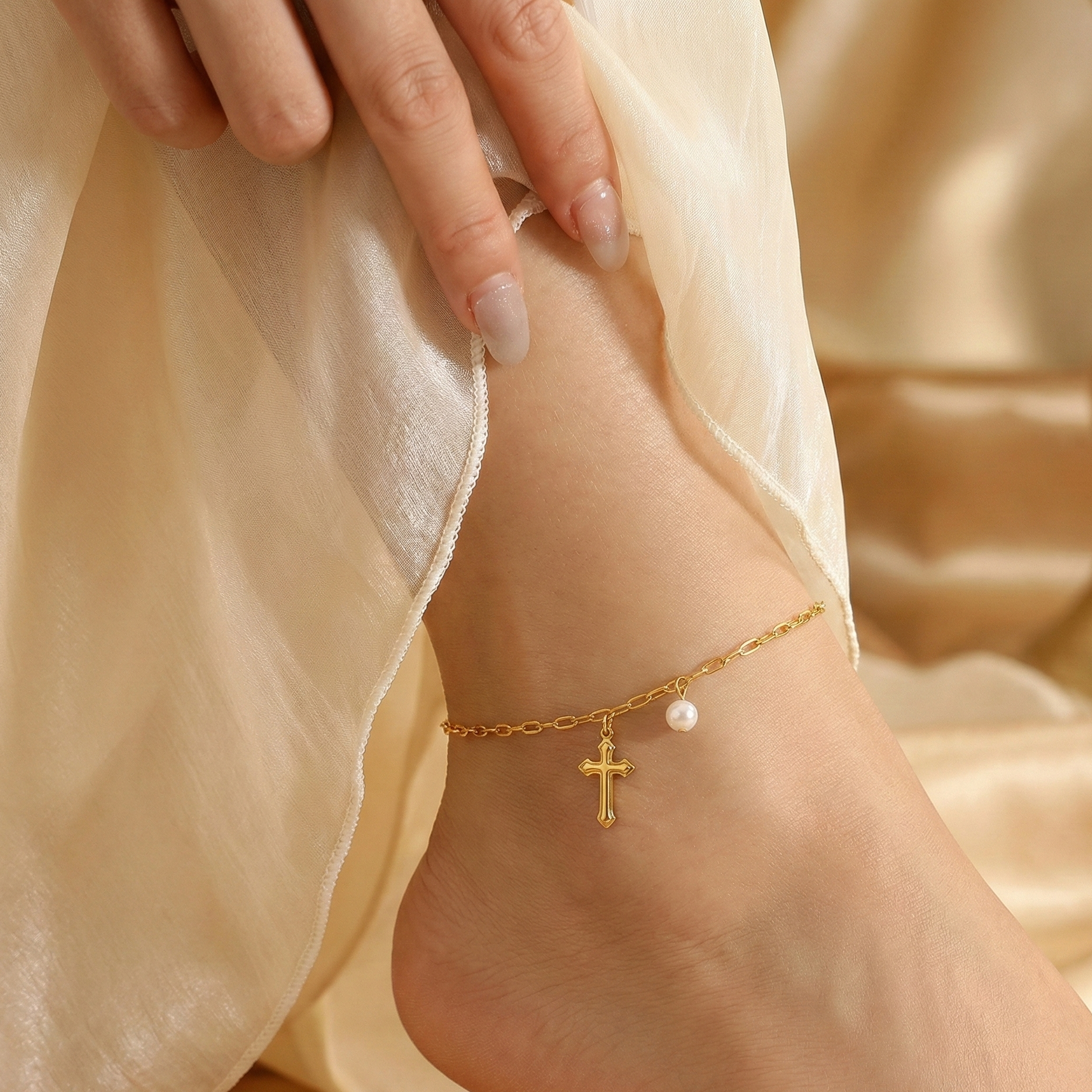 Glory Cross Anklet