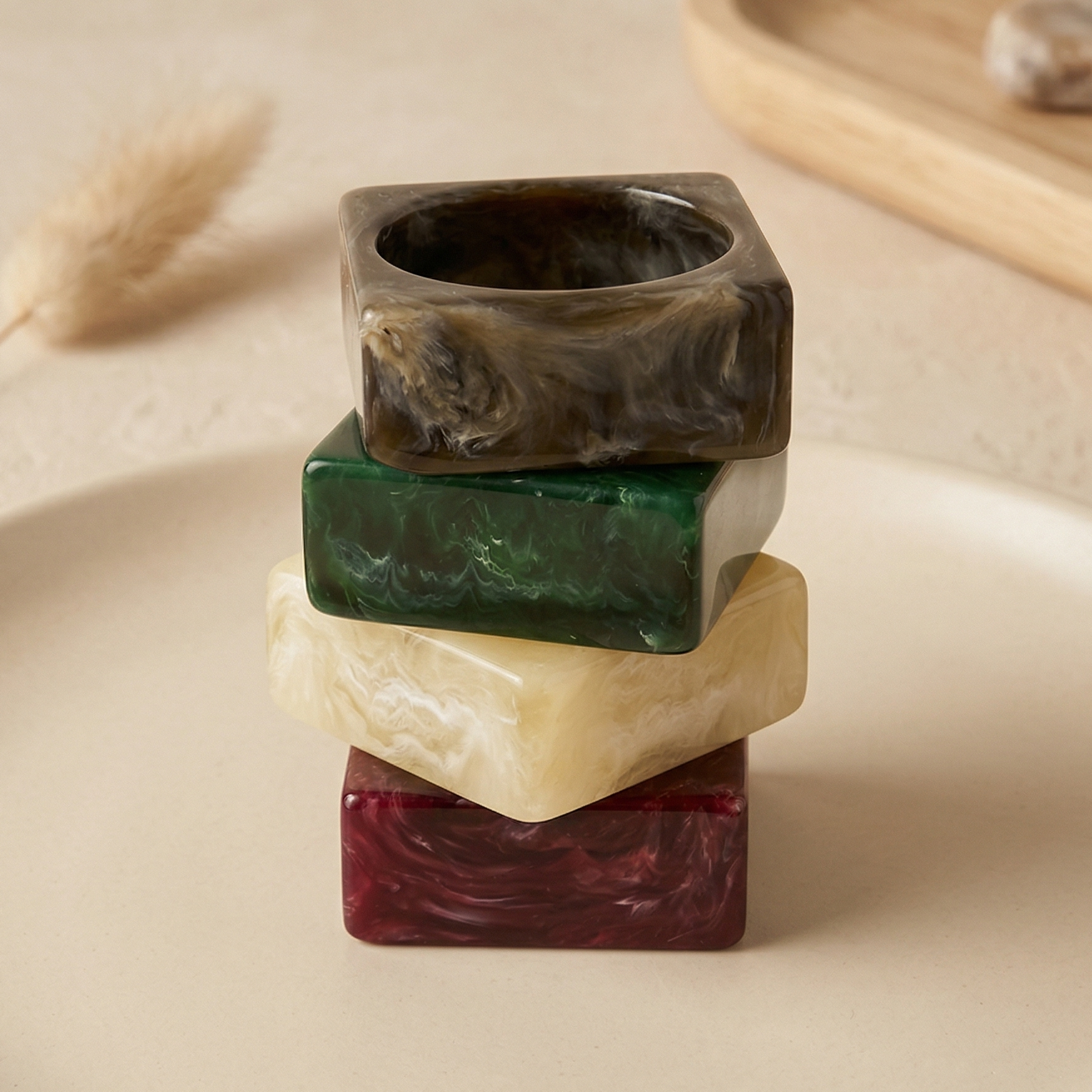 Resin Colorblock Bangle