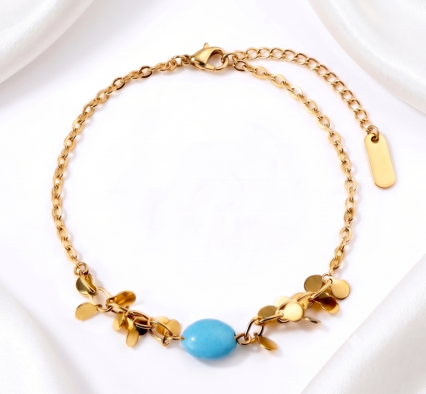 Turquoise Leaf Bracelet