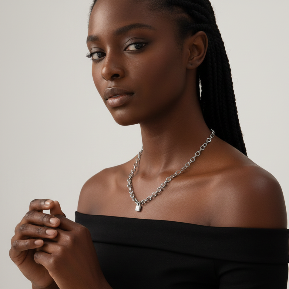 Crystal Lock Necklace