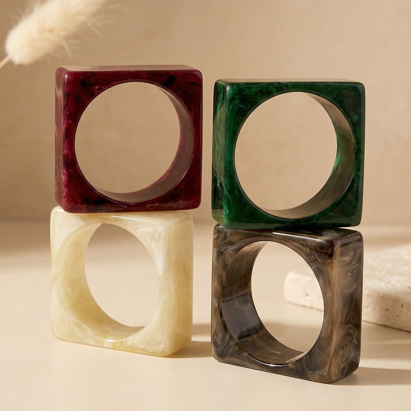 Resin Colorblock Bangle