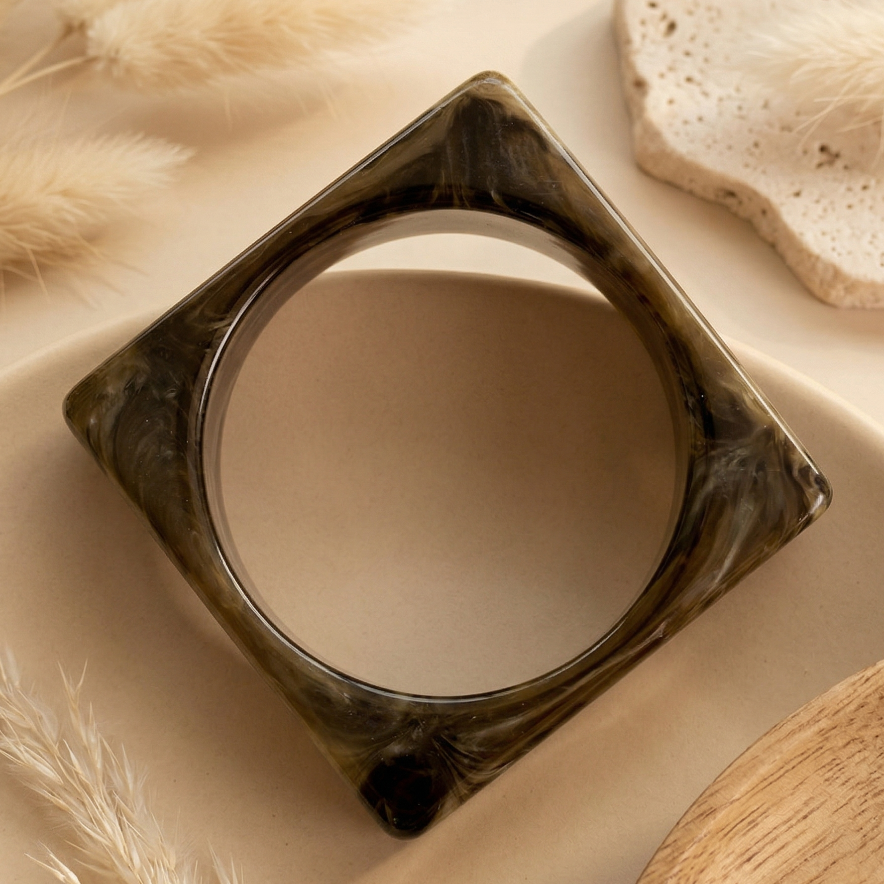 Resin Colorblock Bangle