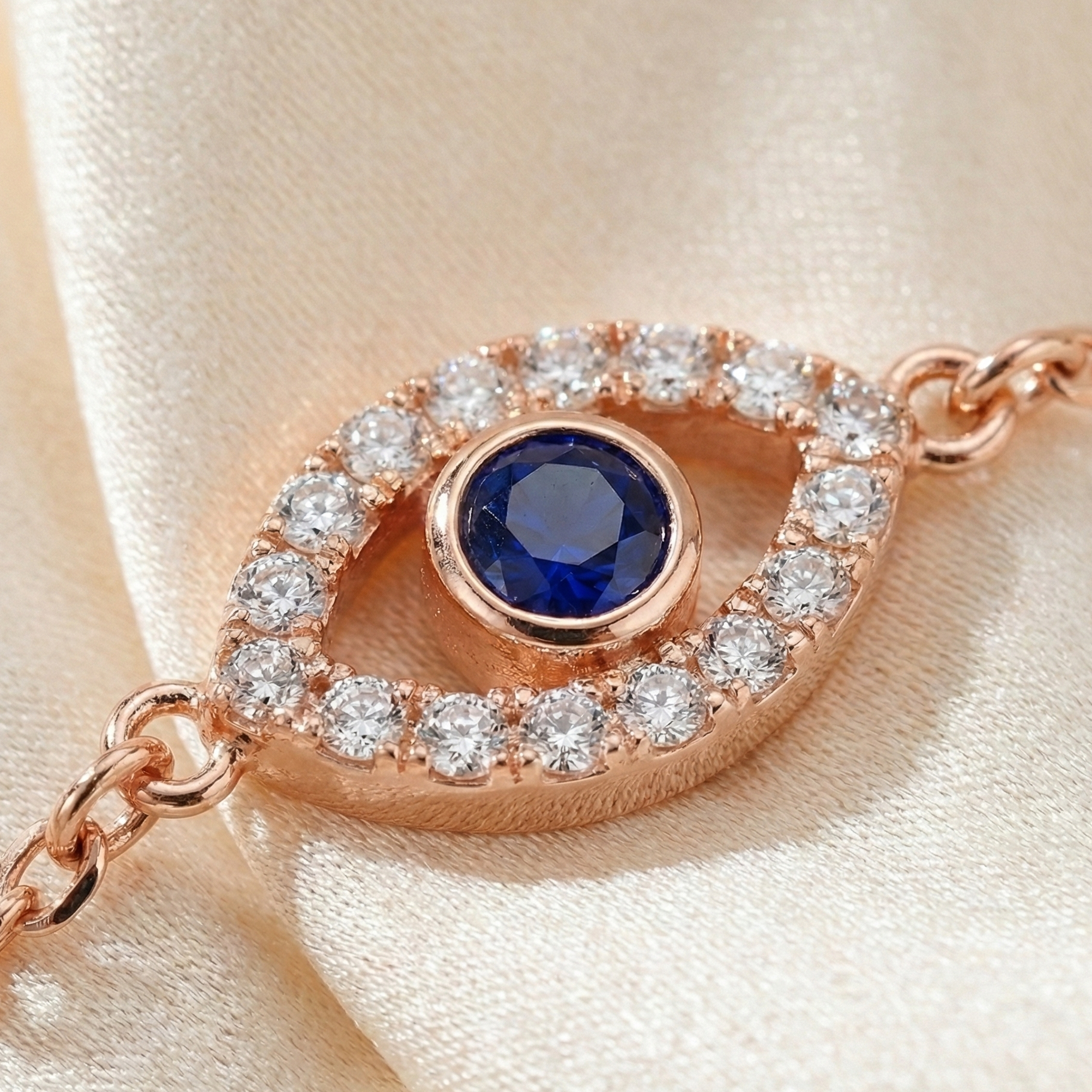 Sapphire Evil Eye Bracelet