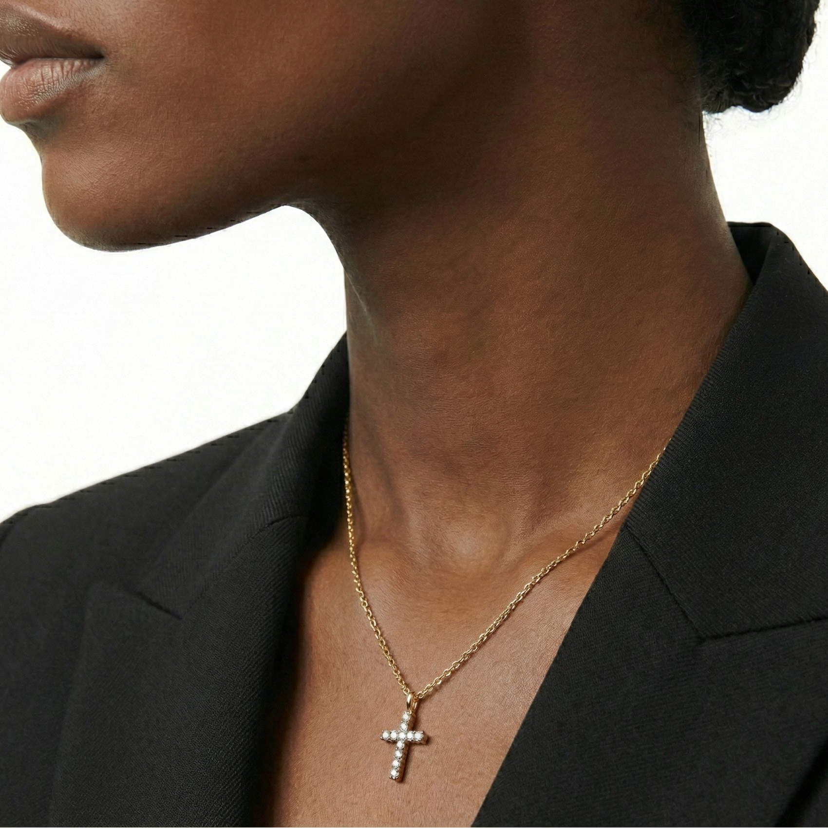 Minimal Cross Pendant