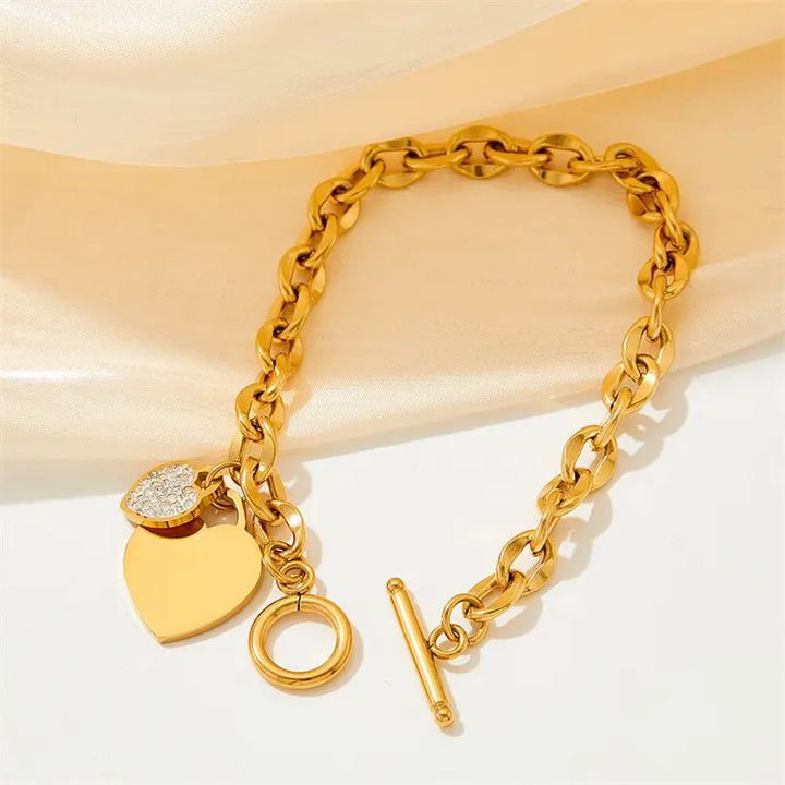 Heartlock Charm Bracelet