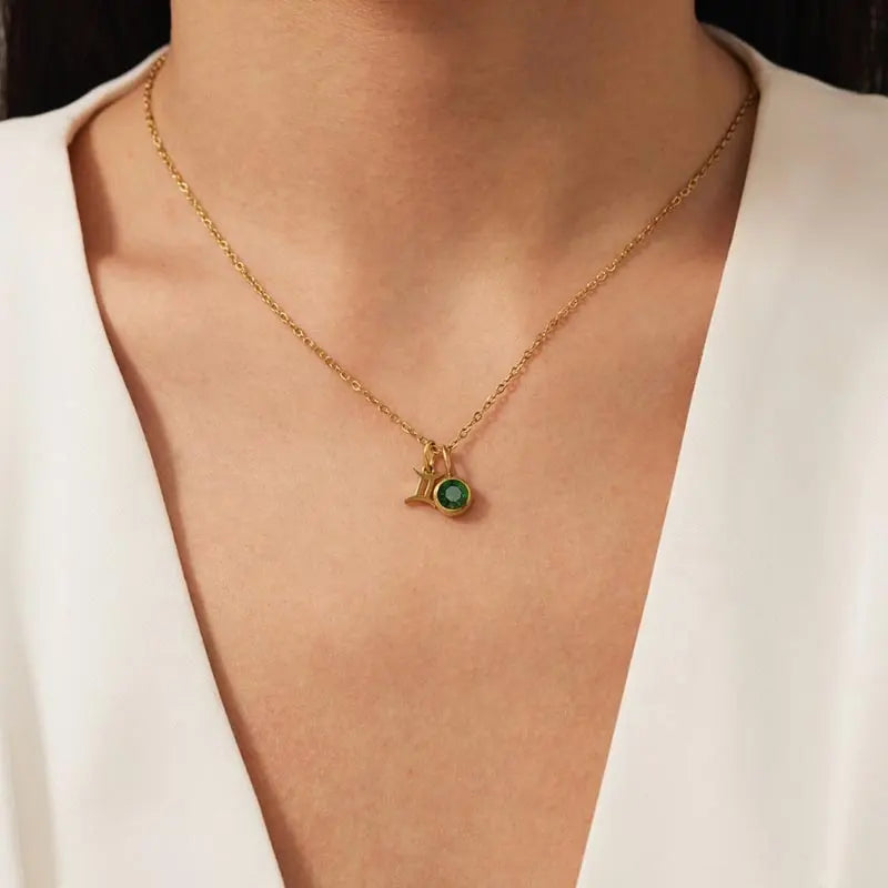Birthstone Zodiac Pendant