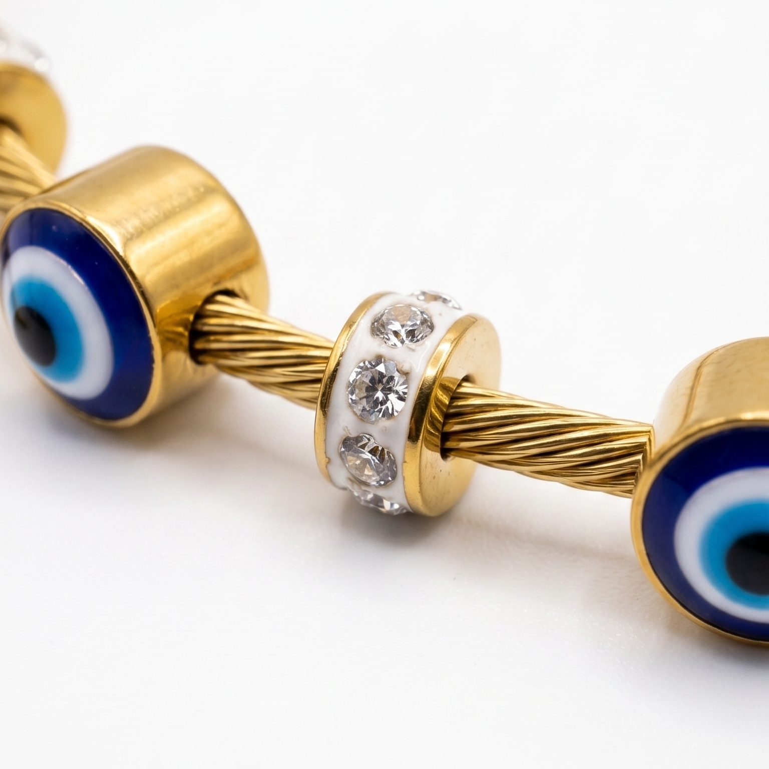 Personalized Signature Evil Eye Bangle