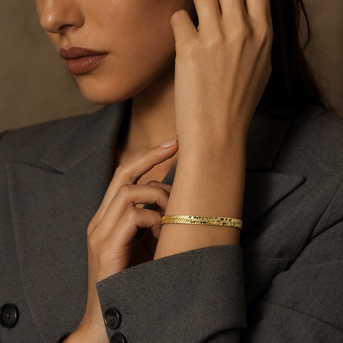 Textured Luxe Snakechain Bracelet