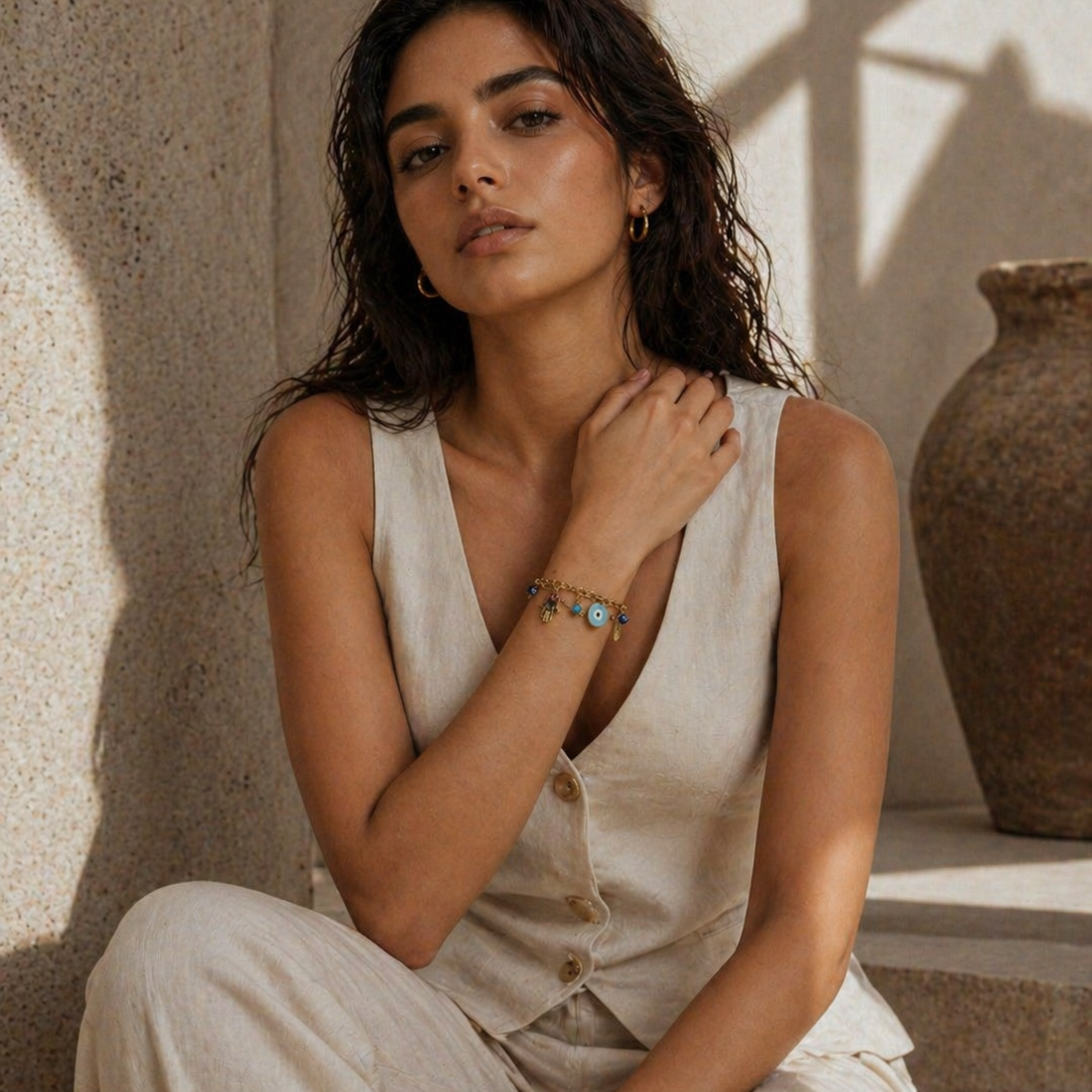 Nazar Luxe Charm Bracelet