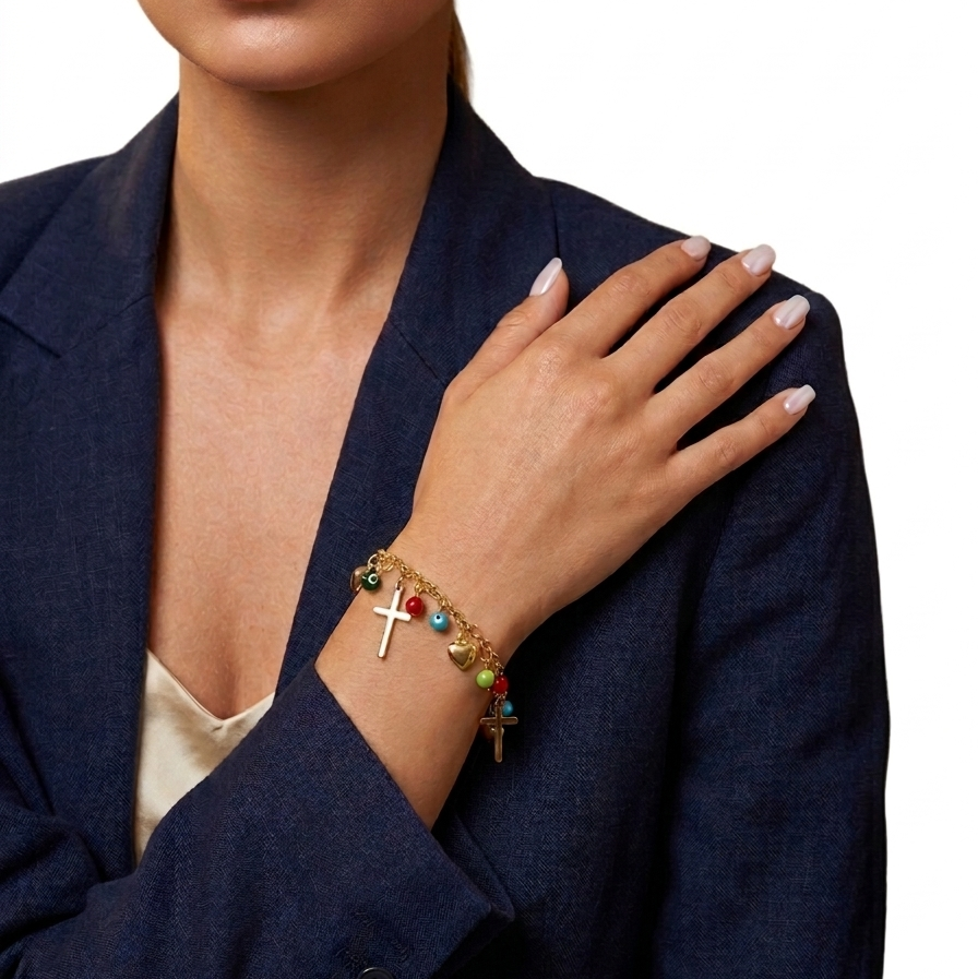 Elara Evil Eye Charm Bracelet