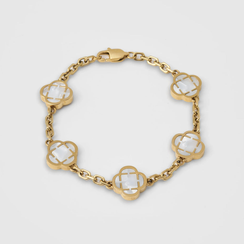 WHITE CLOVER LUXE BRACELET