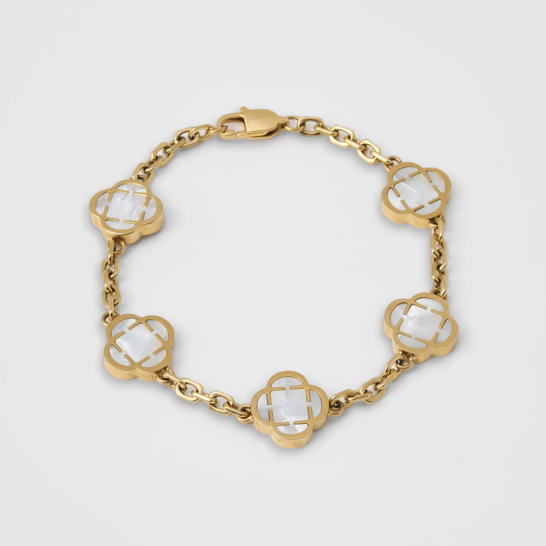 WHITE CLOVER LUXE BRACELET
