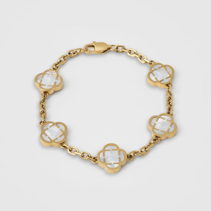 WHITE CLOVER LUXE BRACELET