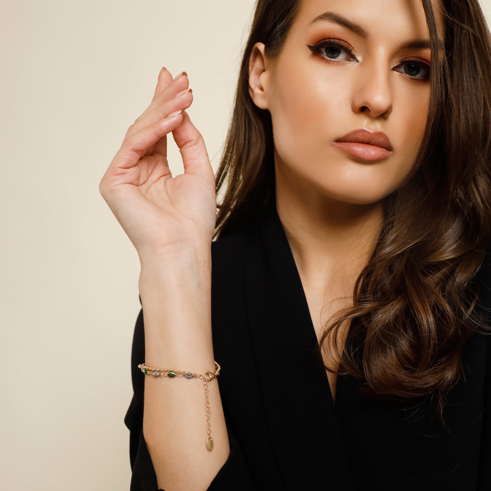 Stone and Bar Bracelet