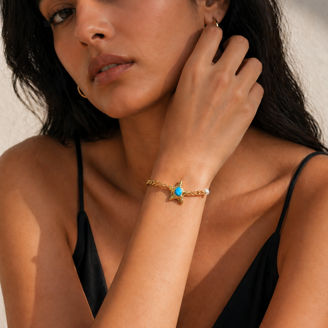 Turquoise Starfish Bracelet