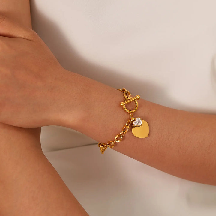 Heartlock Charm Bracelet