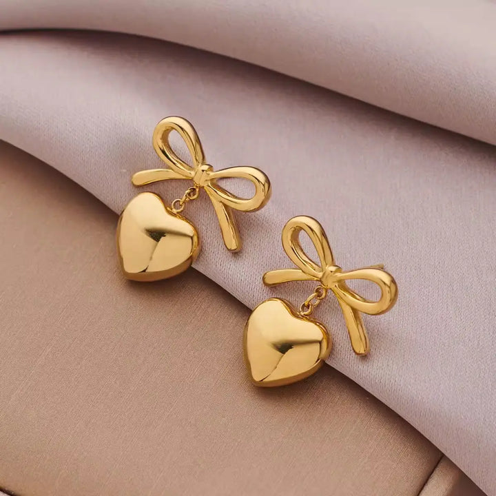 Heartbow Earrings
