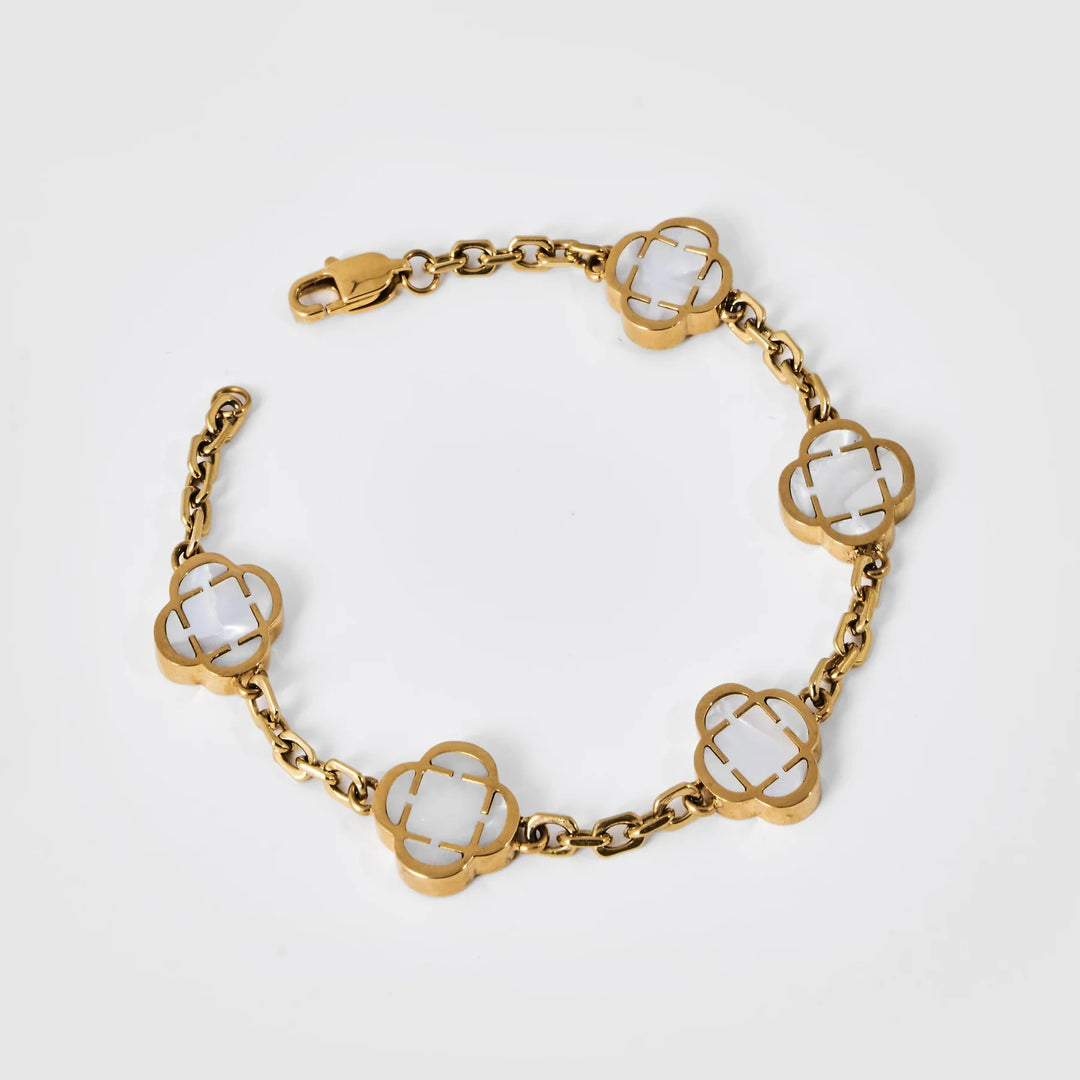 WHITE CLOVER LUXE BRACELET