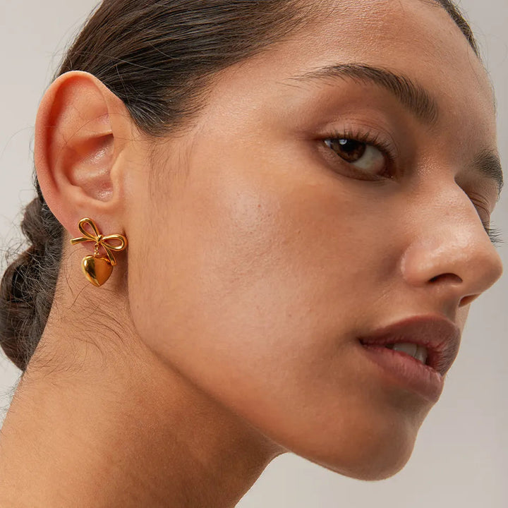 Heartbow Earrings