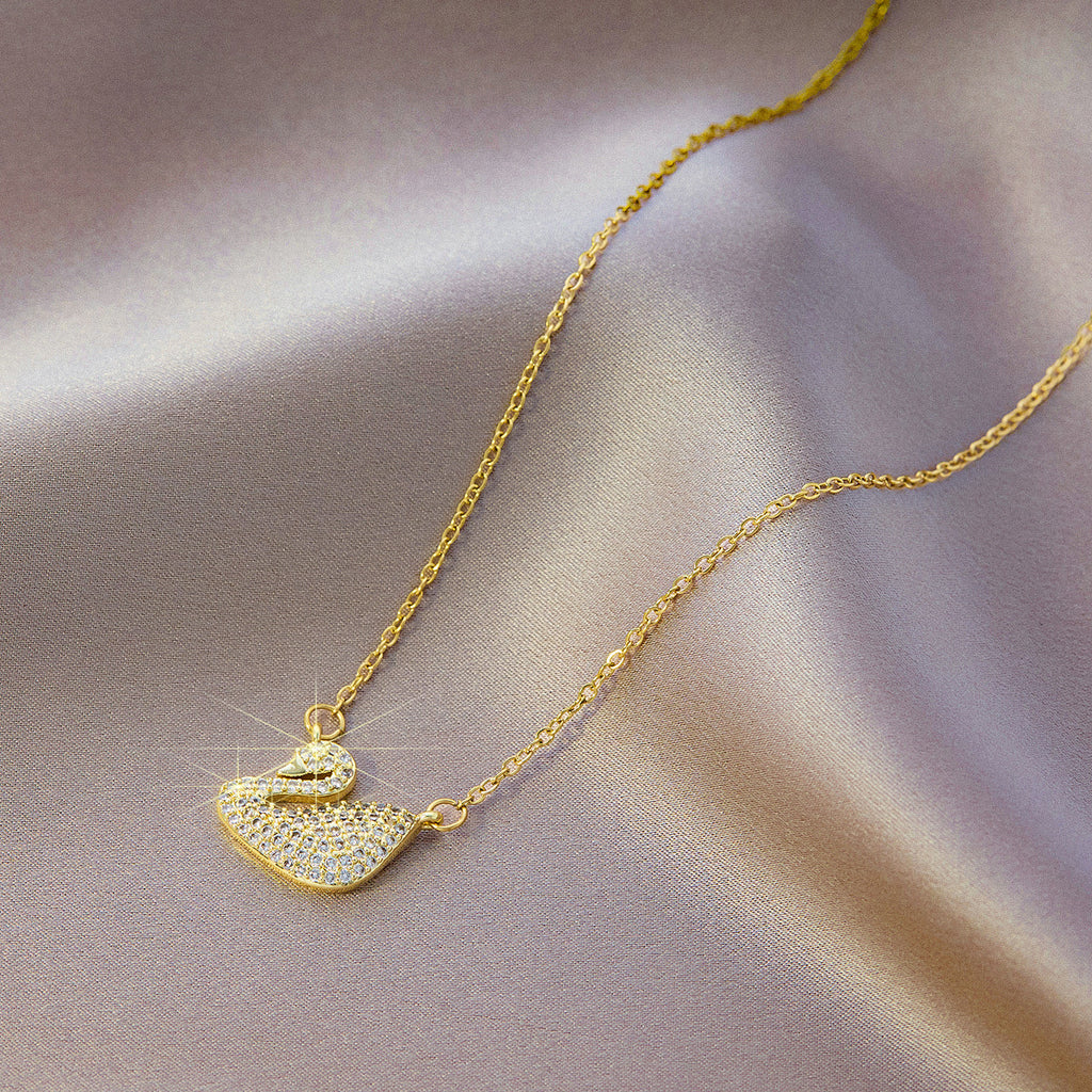 Embellished Swan Pendant