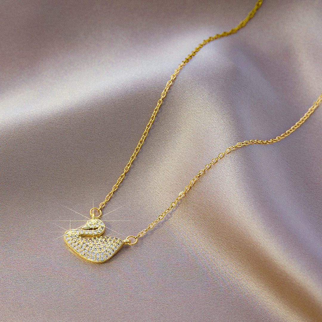 Embellished Swan Pendant
