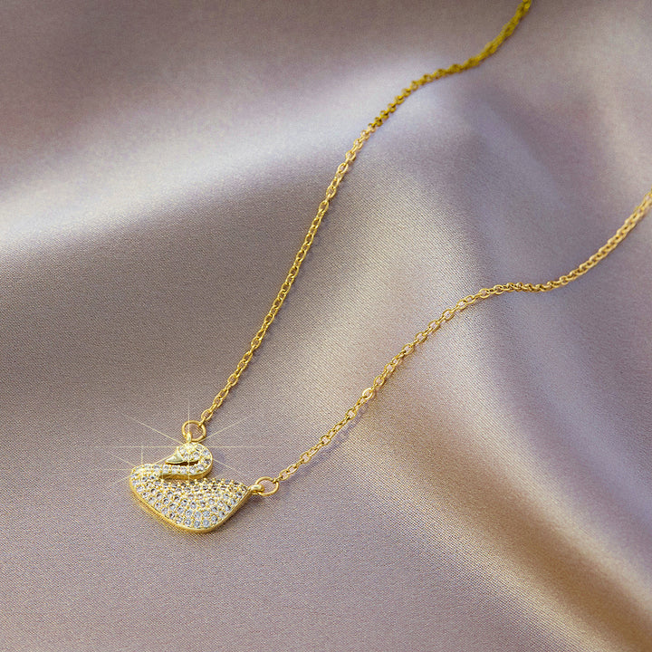 Embellished Swan Pendant