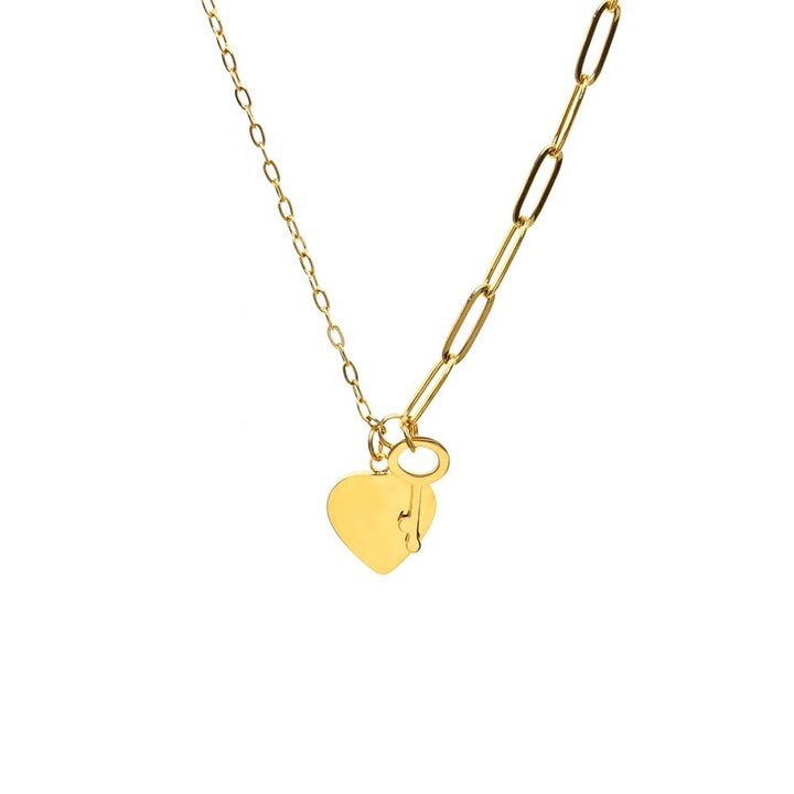 Heart and Key Necklace