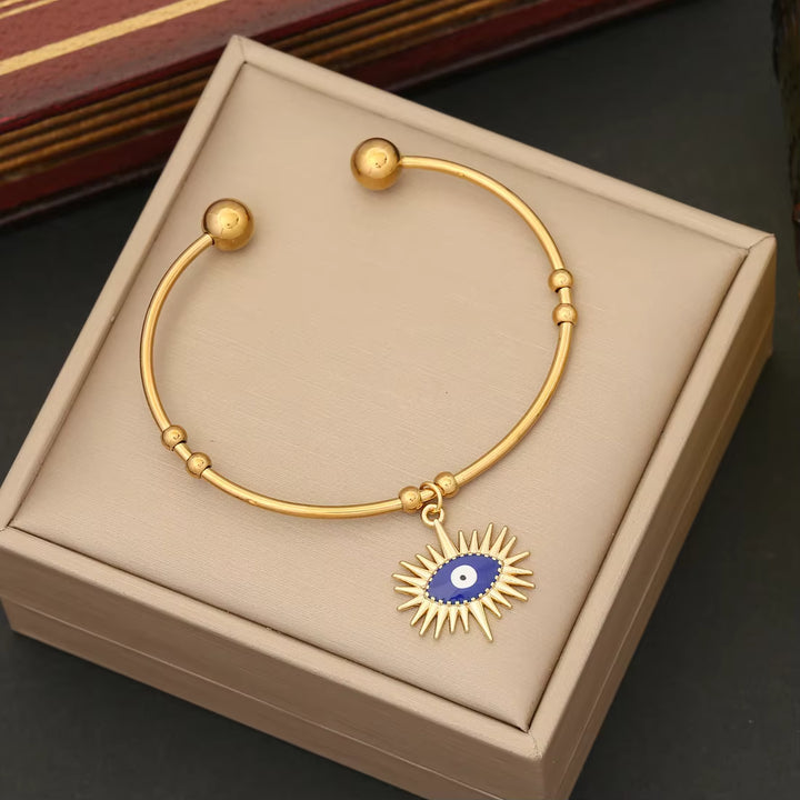 Evil Eye Charm Bangle