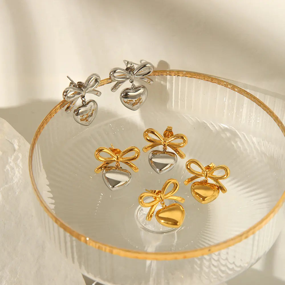 Heartbow Earrings