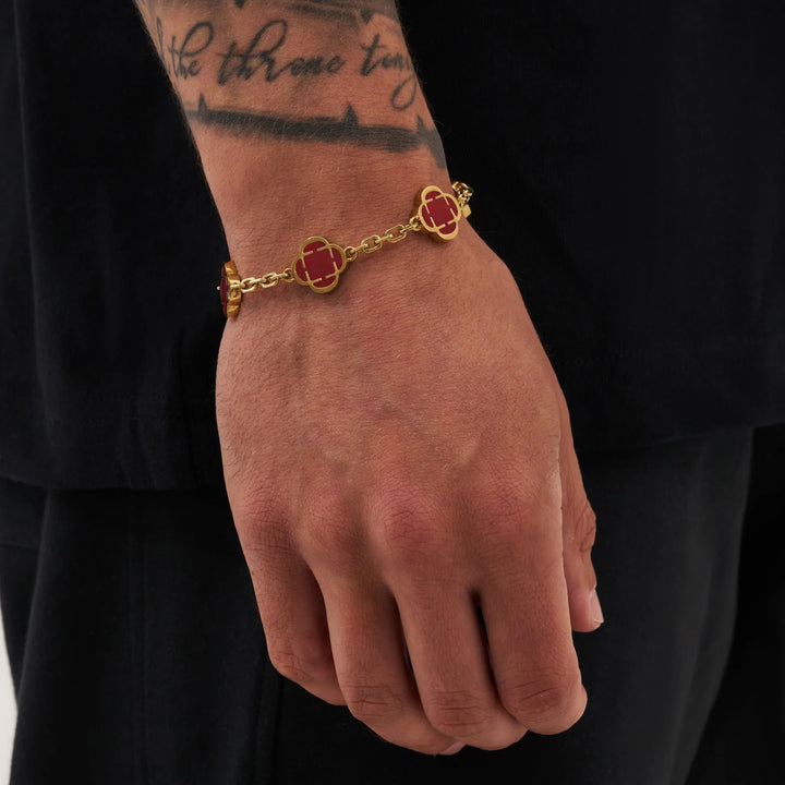 RED CLOVER LUXE BRACELET