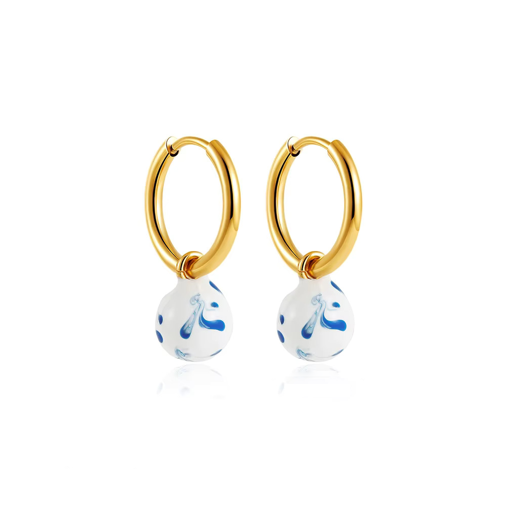 Blue Veil Hoops